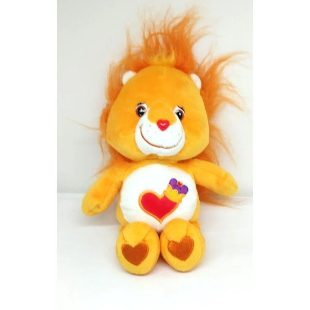 2004 Brave Heart Lion Plush Care Bears Cousins Tangerine Stuffed Animal 9